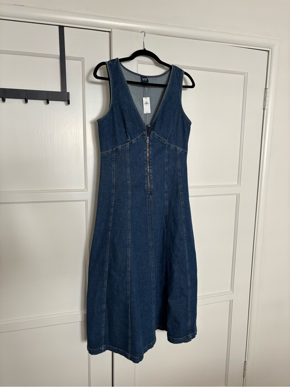 Gap Denim Zip Front Midi Dress | Size M